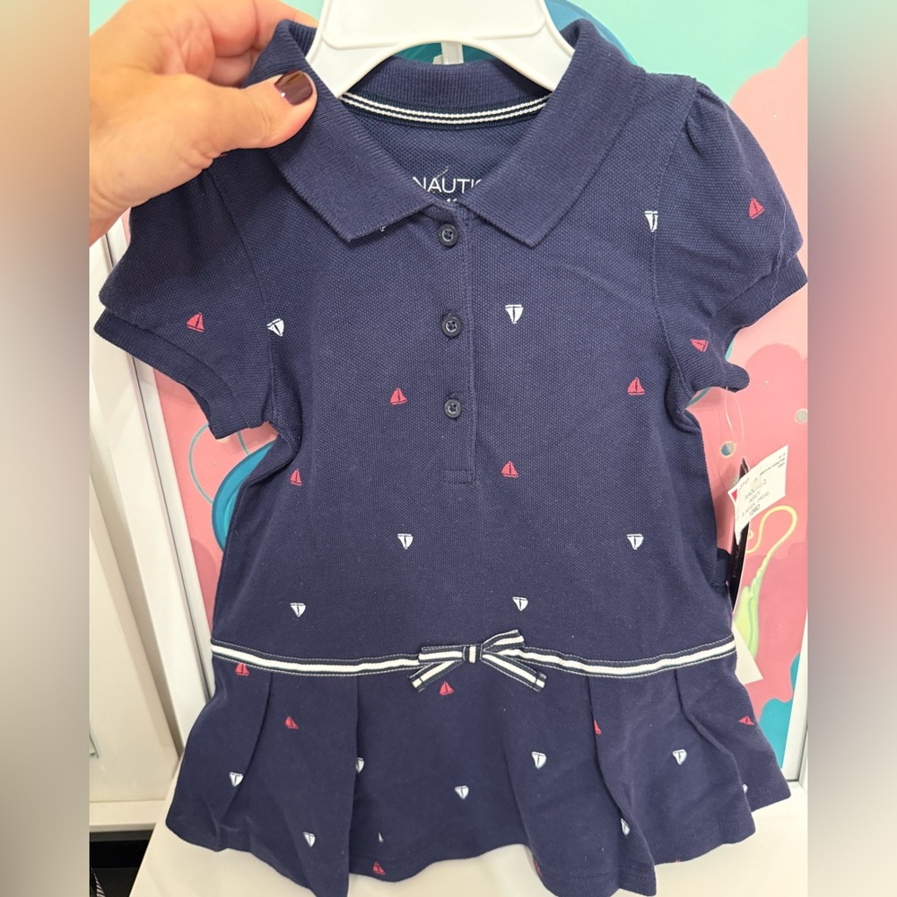 Nautica Navy Blue Infant Dress